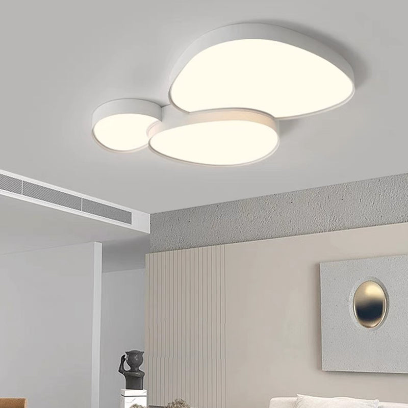 Contemporary Cobblestone Acrylic LED Flush Mount Ceiling Light for Living Room