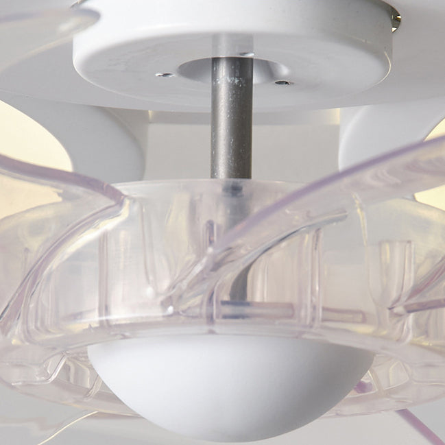Contemporary LED Flush Mount Ceiling Fan Light for Bedroom - Aluminum, Acrylic, ABS Design, Modern Home Lighting, Energy Efficient, Stylish Ceiling Fixture