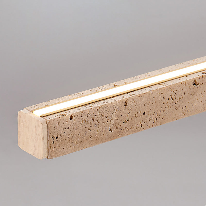 Vintage Travertine Iron LED Island Pendant Light for Living Room