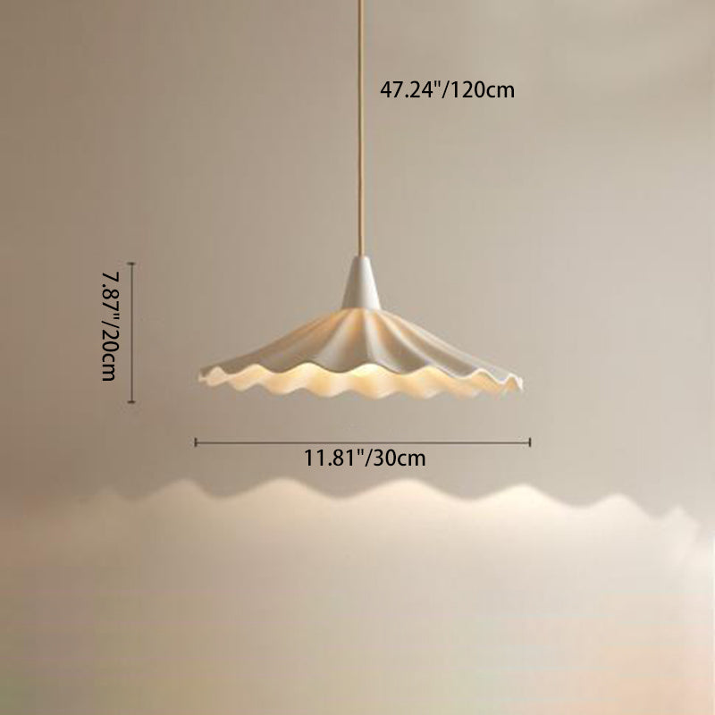 Vintage Ceramic Lotus Leaf Pendant Light for Living Room Lighting