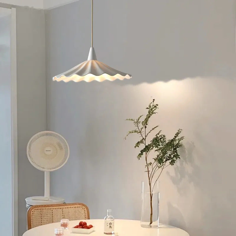 Vintage Ceramic Lotus Leaf Pendant Light for Living Room Lighting