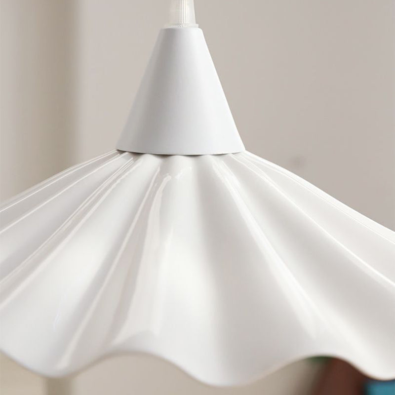 Vintage Ceramic Lotus Leaf Pendant Light for Living Room Lighting
