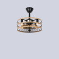Traditional Farmhouse 4-Light Ceiling Fan with Downrods - Iron Cylinder Frame, ABS Blades, Perfect for Bedroom Lighting