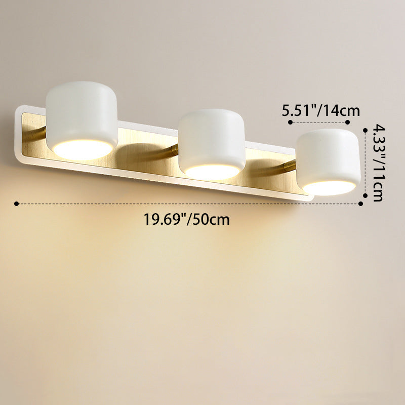 Modern Simplicity LED Wall Sconce Bathroom Mirror Light Cylinder Design