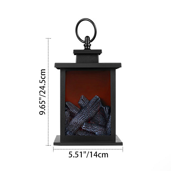 Contemporary LED Flame Effect Table Lamp for Study & Home Decor