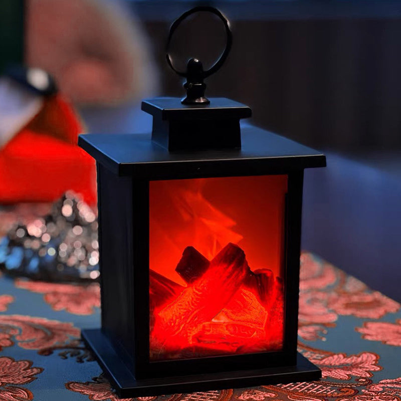 Contemporary LED Flame Effect Table Lamp for Study & Home Decor