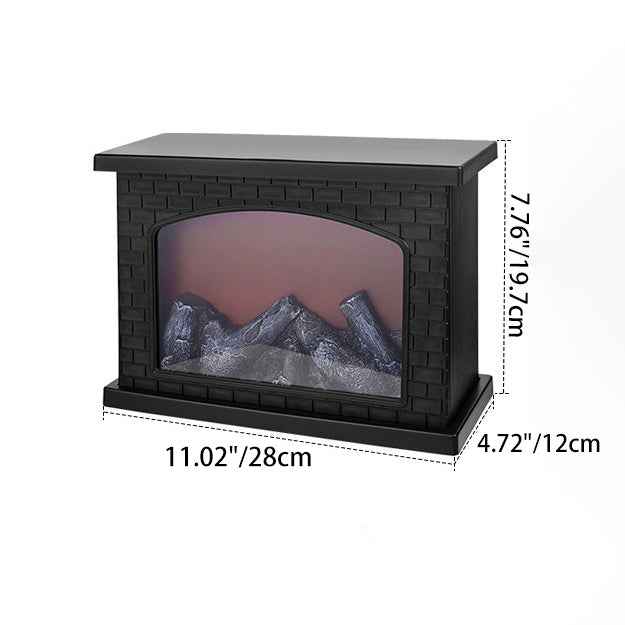 Contemporary LED Flame Effect Table Lamp for Study & Home Decor