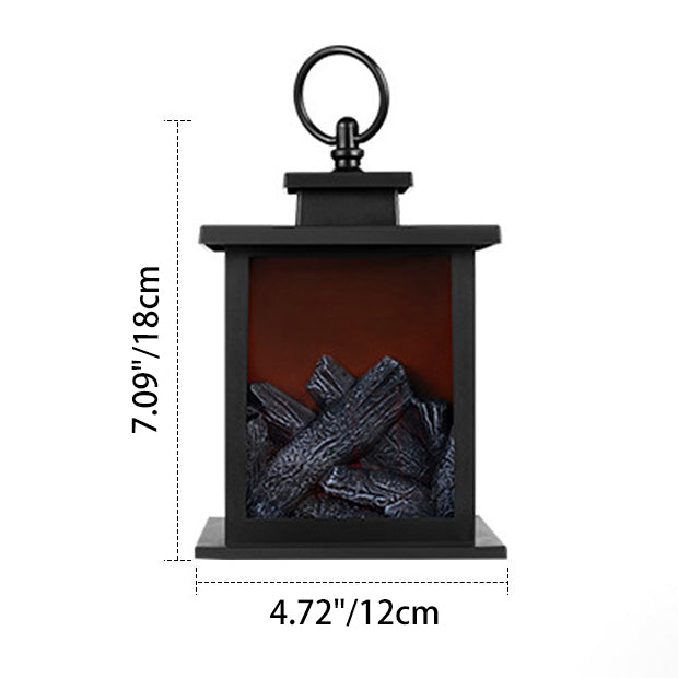 Contemporary LED Table Lamp Simulated Flame Fireplace for Study, Modern Desk Lighting, Cozy Ambient Light for Home Office, Stylish Decorative Lamp for Bedroom, Adjustable Brightness, Energy-Efficient Illumination, USB Powered, Safe and Flame-Free Design