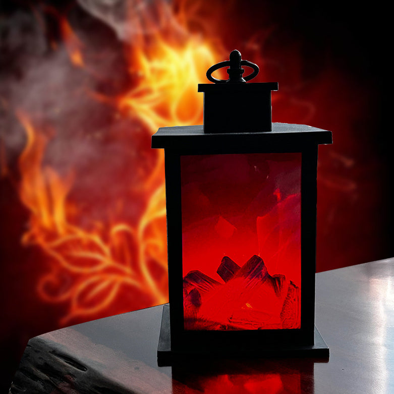 Contemporary LED Flame Effect Table Lamp for Study & Home Decor
