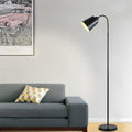 Contemporary Nordic Cylinder Iron Shade Arc Floor Lamp - 1-Light Living Room Lighting