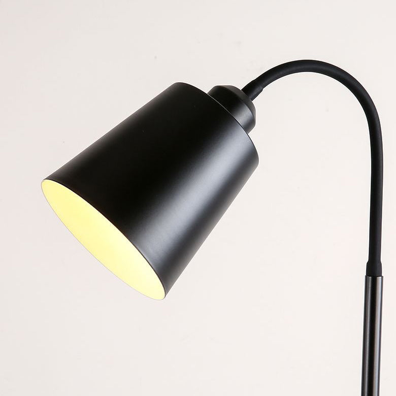 Contemporary Nordic Cylinder Iron Shade Arc Floor Lamp - 1-Light Living Room Lighting