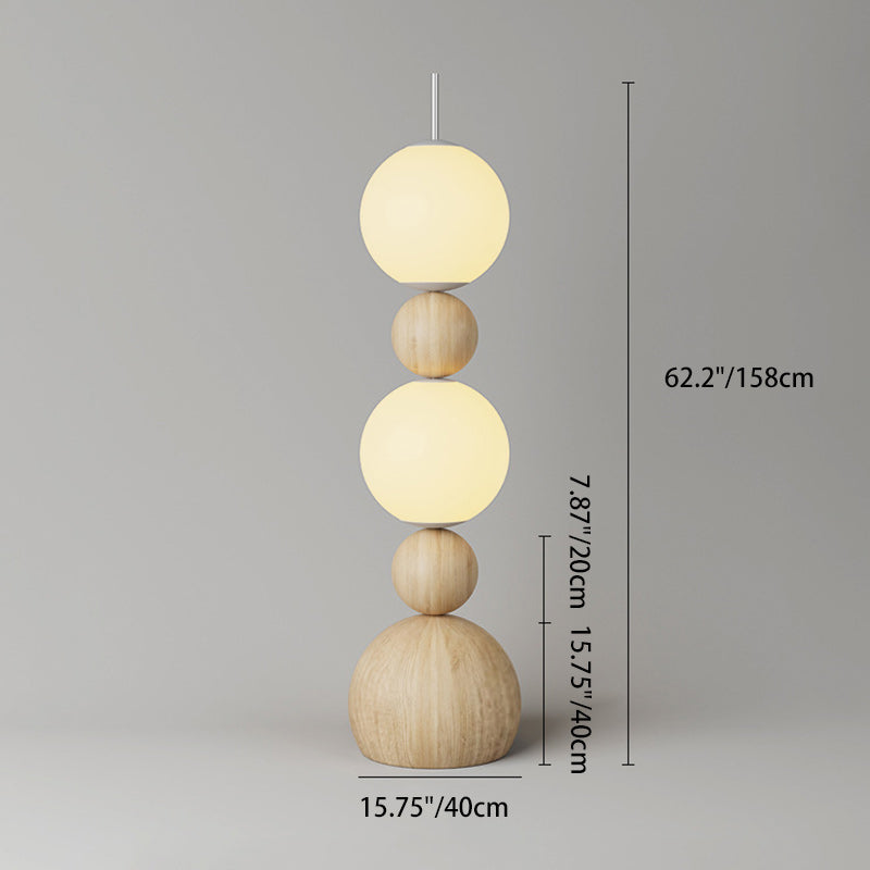 Contemporary Scandinavian Iron LED Floor Lamp with Spherical Shade for Living Room