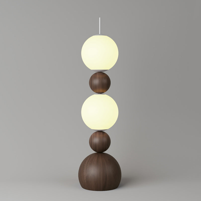 Contemporary Scandinavian Iron LED Floor Lamp with Spherical Shade for Living Room
