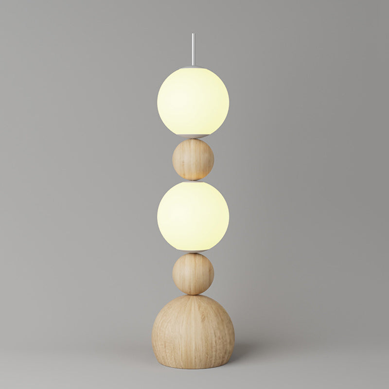 Contemporary Scandinavian Iron LED Floor Lamp with Spherical Shade for Living Room