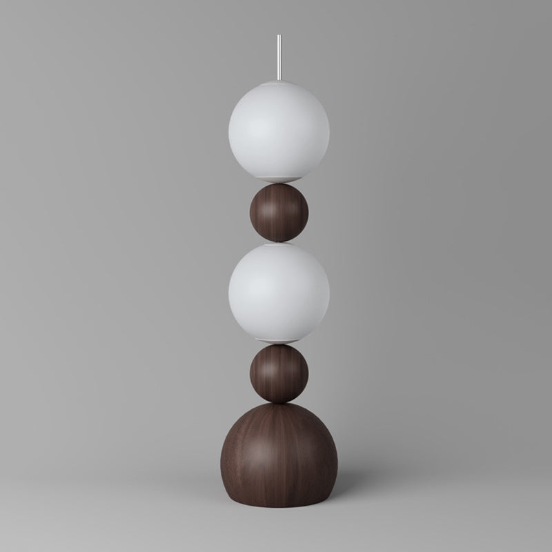 Contemporary Scandinavian Iron LED Floor Lamp with Spherical Shade for Living Room