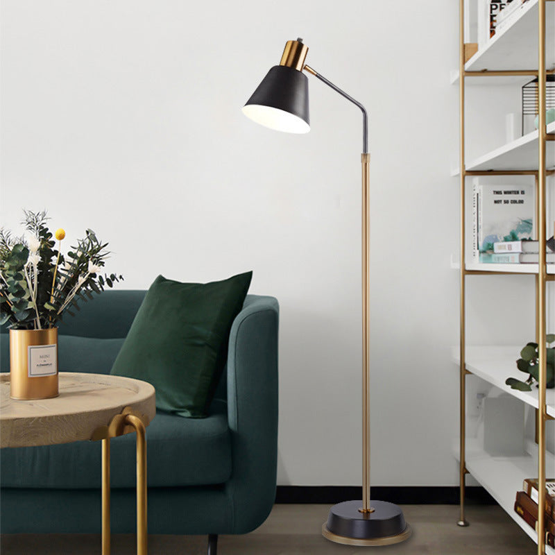 Contemporary Scandinavian Conical Shade Floor Lamp for Bedroom