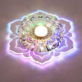 Contemporary Luxury Floral Crystal Acrylic LED Flush Mount Ceiling Light for Hallway