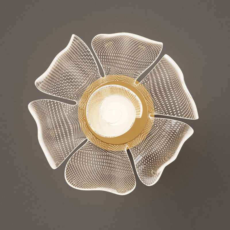 Modern Luxury Flower Petal LED Flush Mount Ceiling Light for Bedroom