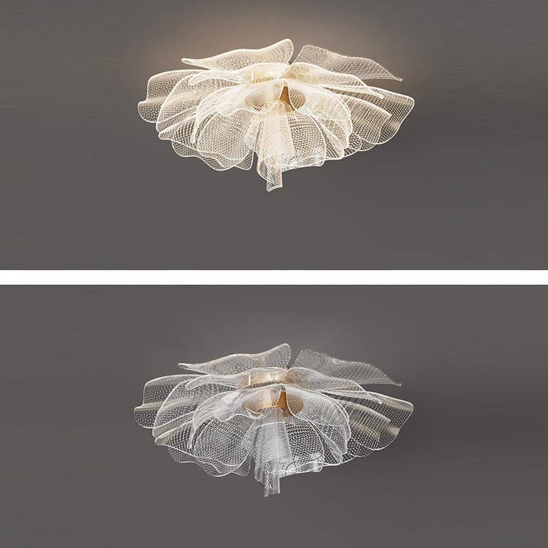 Modern Luxury Flower Petal LED Flush Mount Ceiling Light for Bedroom
