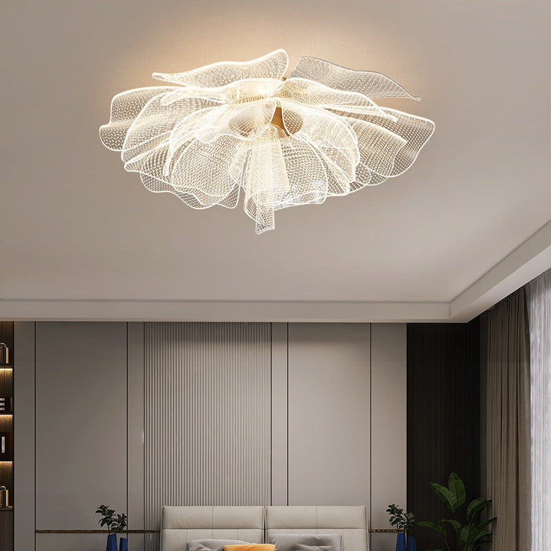 Modern Luxury Flower Petal LED Flush Mount Ceiling Light for Bedroom