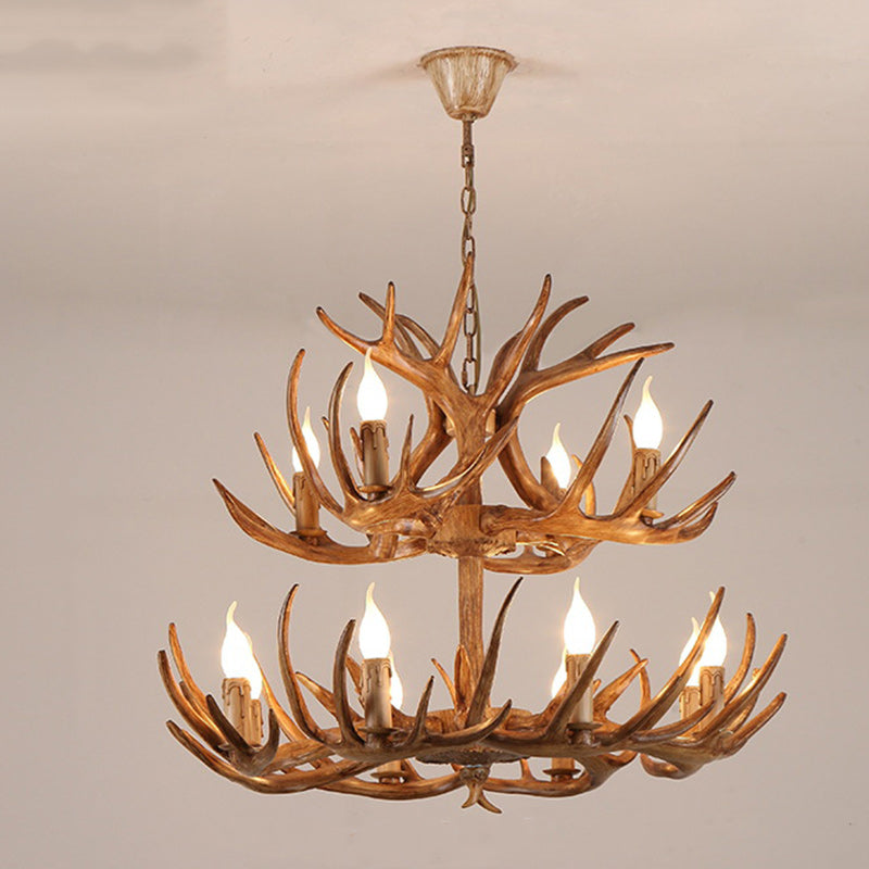 Modern Art Deco Antler Iron PVC Chandelier - 4/6/8/9/12 Lights for Dining Room