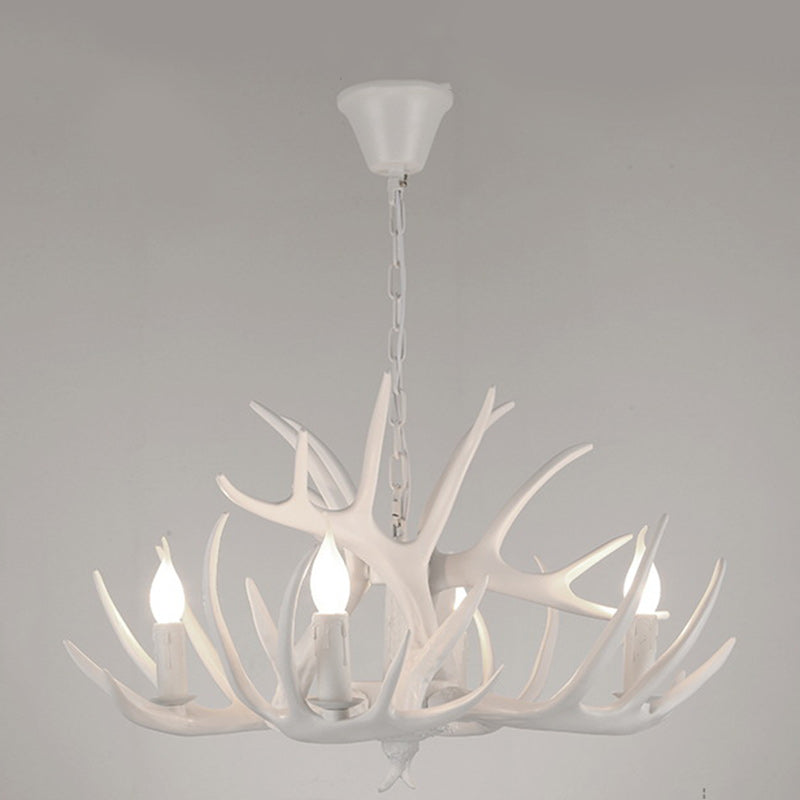 Modern Art Deco Antler Iron PVC Chandelier - 4/6/8/9/12 Lights for Dining Room