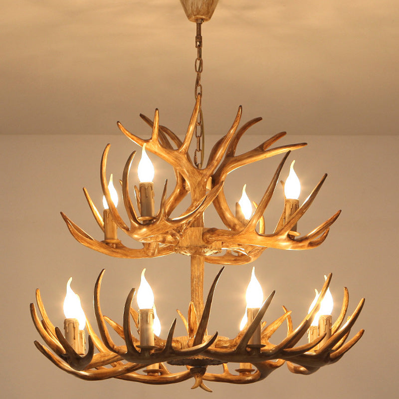 Modern Art Deco Antler Iron PVC Chandelier - 4/6/8/9/12 Lights for Dining Room