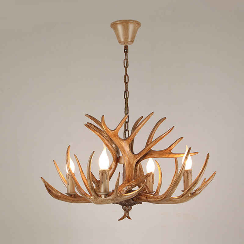 Modern Art Deco Antler Iron PVC Chandelier - 4/6/8/9/12 Lights for Dining Room