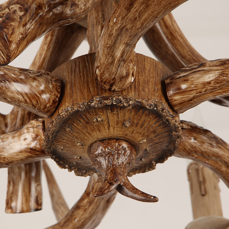 Modern Art Deco Antler Iron PVC Chandelier - 4/6/8/9/12 Lights for Dining Room