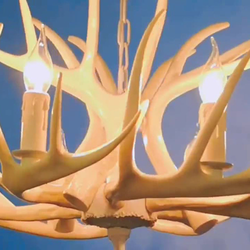 Modern Art Deco Antler Iron PVC Chandelier - 4/6/8/9/12 Lights for Dining Room