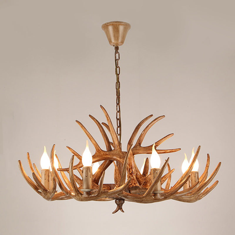 Modern Art Deco Antler Iron PVC Chandelier - 4/6/8/9/12 Lights for Dining Room