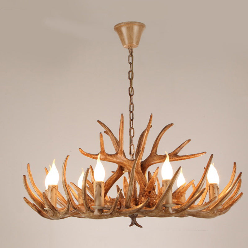 Modern Art Deco Antler Iron PVC Chandelier - 4/6/8/9/12 Lights for Dining Room