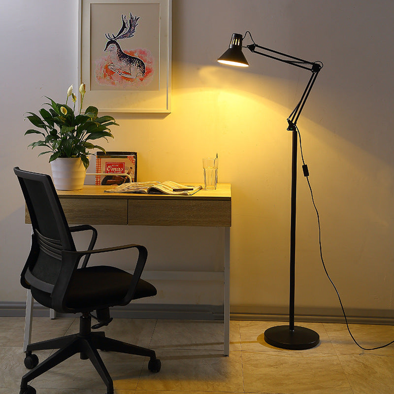Contemporary Scandinavian Retractable Swivel Floor Lamp for Bedroom

Illuminate your space with this stylish Scandinavian retractable swivel floor lamp, designed for modern bedrooms. This 1-light standing lamp features a sleek iron construction, offering