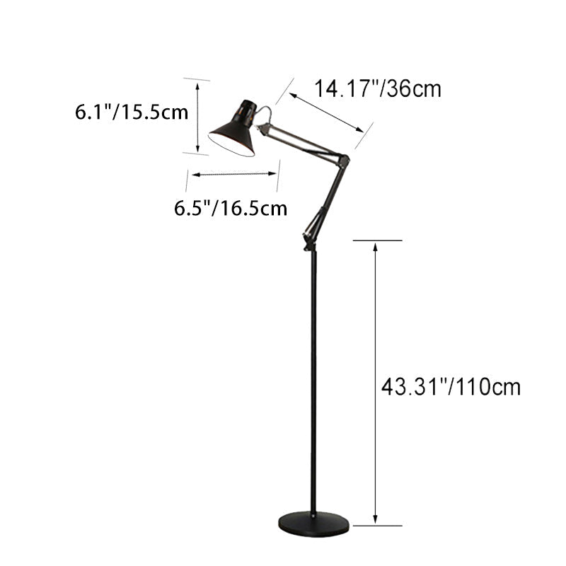 Contemporary Scandinavian Swivel Round Iron Floor Lamp - 1-Light Design for Bedroom  

Enhance your bedroom with this stylish Scandinavian floor lamp featuring a sleek, retractable swivel design. Made from durable iron, this 1-light lamp offers modern aes