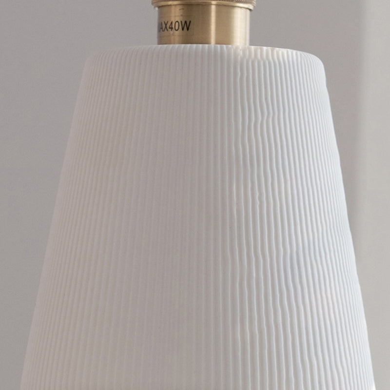 Scandinavian Copper Ceramic Pendant Light – 1-Light Round Cylinder for Dining Room