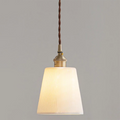Scandinavian Copper Ceramic Pendant Light – 1-Light Round Cylinder for Dining Room