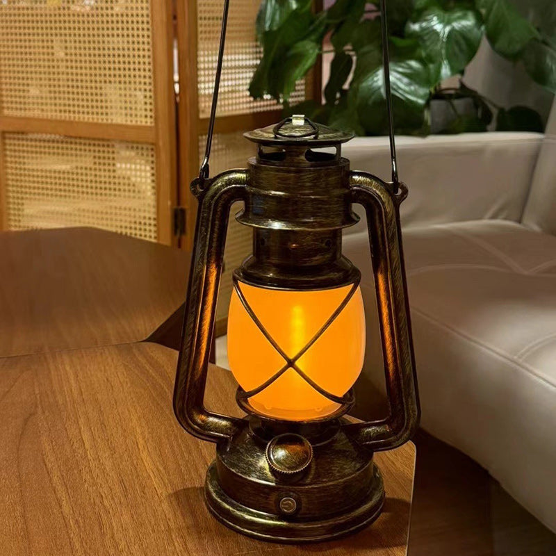 Vintage USB Horse Lantern LED Table Lamp for Living Room