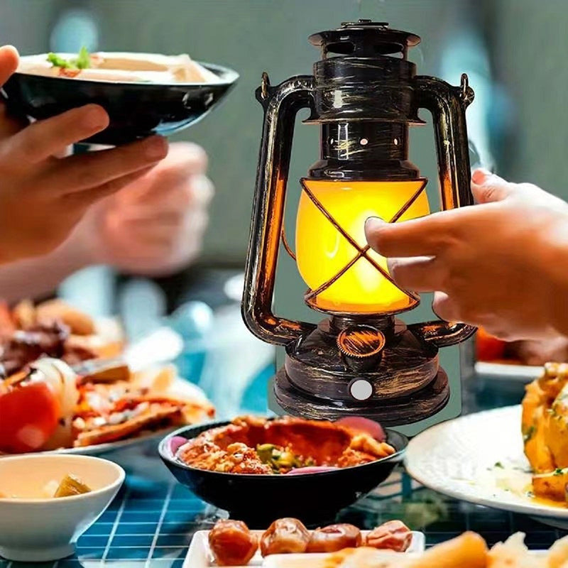 Traditional Vintage USB Horse Lamp Lantern Round ABS LED Table Lamp for Living Room Décor, Rustic Home Lighting, USB Rechargeable Lantern Style Lamp, Elegant Vintage Design, Cozy Atmosphere Lighting, Unique Horse Figurine Table Lamp, Stylish Ambient Light