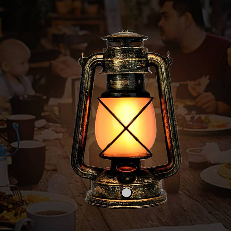 Vintage USB Horse Lantern LED Table Lamp for Living Room