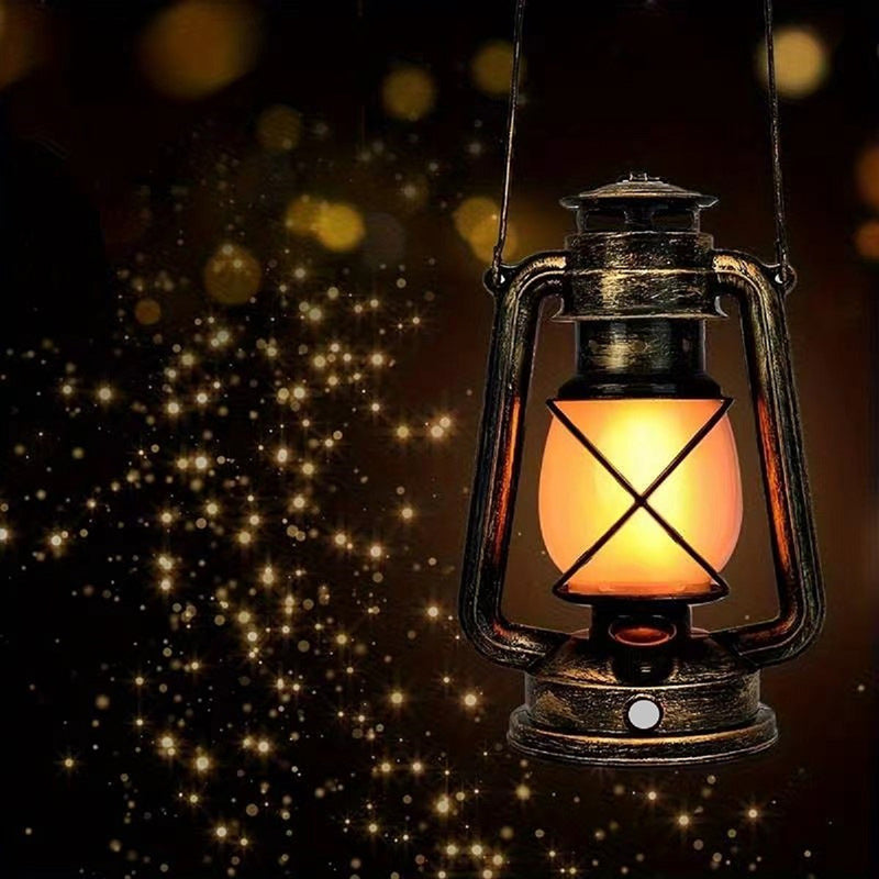 Vintage USB Horse Lantern LED Table Lamp for Living Room