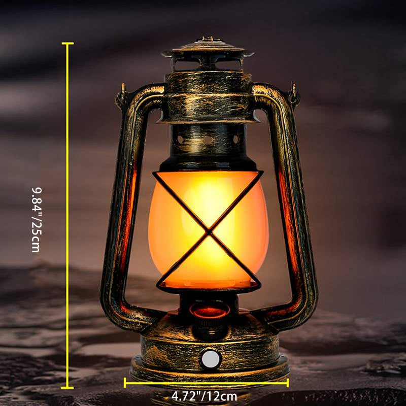 Vintage USB Horse Lantern LED Table Lamp for Living Room