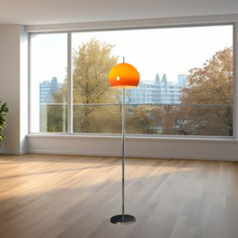Modern Mid-Century Mushroom Iron Acrylic 2-Light Floor Lamp