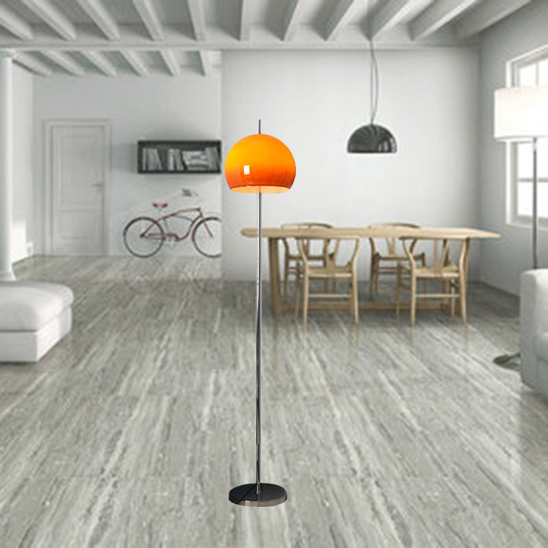 Modern Mid-Century Mushroom Iron Acrylic 2-Light Floor Lamp