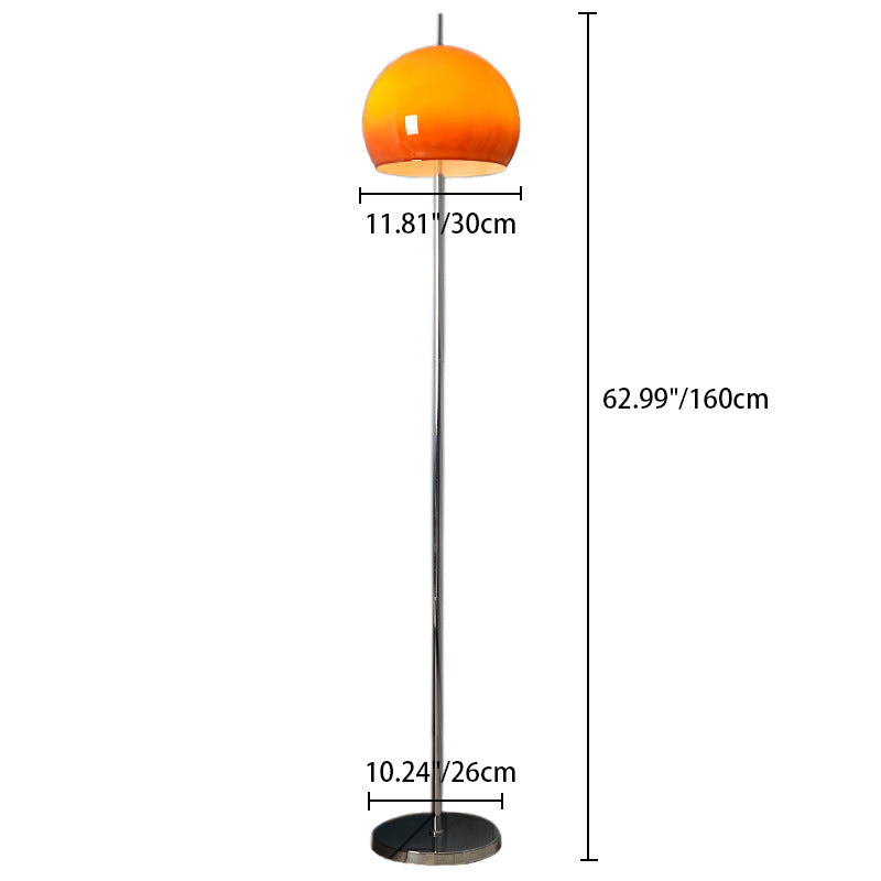 Modern Mid-Century Mushroom Iron Acrylic 2-Light Floor Lamp
