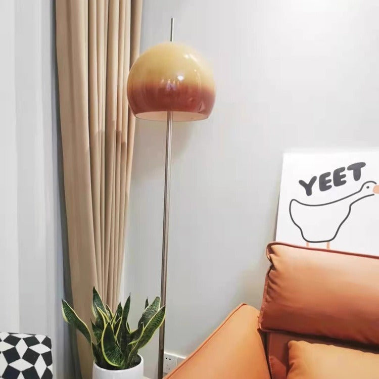 Modern Mid-Century Mushroom Iron Acrylic 2-Light Floor Lamp