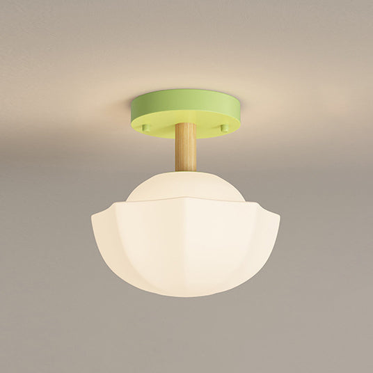 Contemporary Scandinavian Cream Flower Semi-Flush Ceiling Light for Bedroom

Illuminate your space with this stunning contemporary Scandinavian cream flower round oval semi-flush mount ceiling light. Perfect for bedrooms, this 1-light fixture combines ele