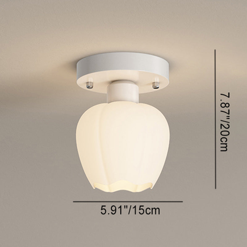 Contemporary Scandinavian Cream Flower Semi-Flush Ceiling Light for Bedroom

Illuminate your space with this stunning contemporary Scandinavian cream flower round oval semi-flush mount ceiling light. Perfect for bedrooms, this 1-light fixture combines ele