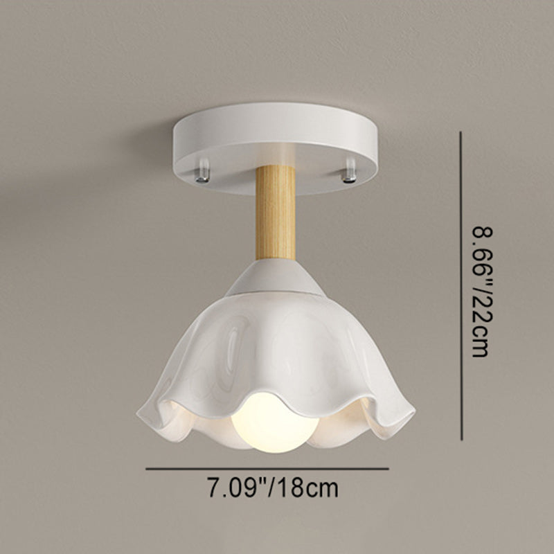 Contemporary Scandinavian Cream Flower Semi-Flush Ceiling Light for Bedroom

Illuminate your space with this stunning contemporary Scandinavian cream flower round oval semi-flush mount ceiling light. Perfect for bedrooms, this 1-light fixture combines ele