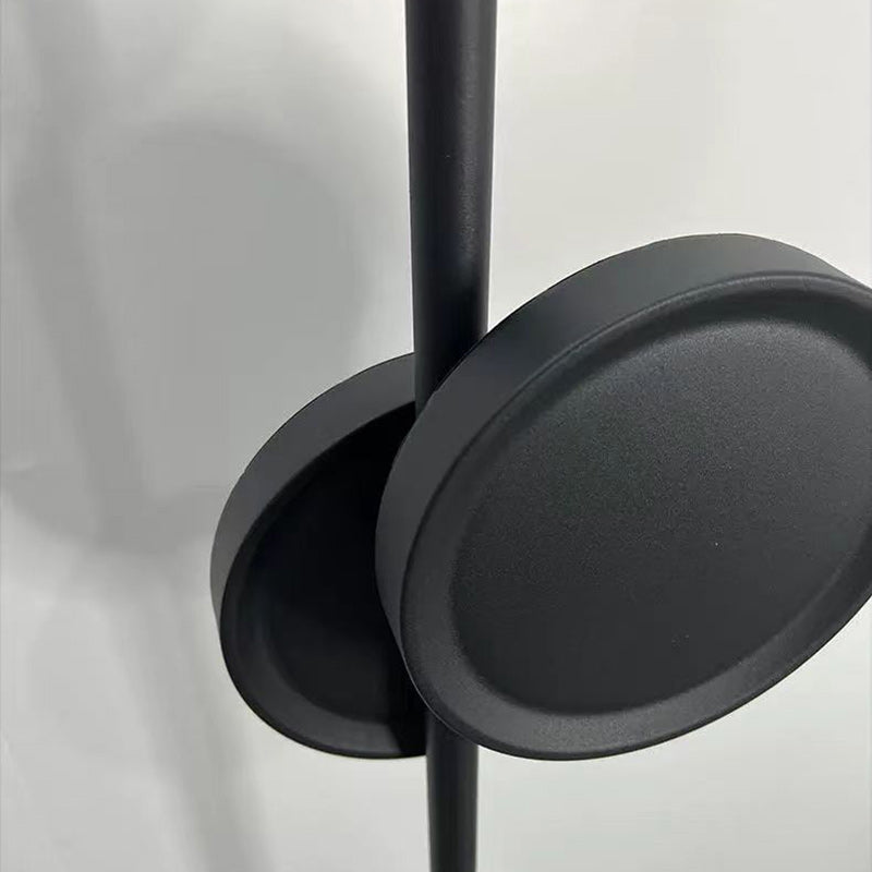 Contemporary Scandinavian Round Linear Iron LED Floor Lamp for Living Room