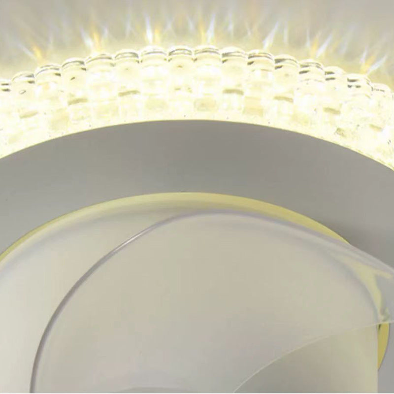 Contemporary Iron LED Flush Mount Ceiling Fan Light for Bedroom